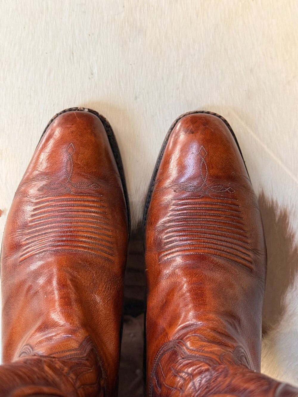 Lucchese "Seville" Goatskin Cowboy Boot - San Antonio Era - Size 12B - Picture 16 of 16